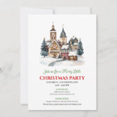 Elegant artistic holiday scene Christmas invites Einladung (Vorderseite)