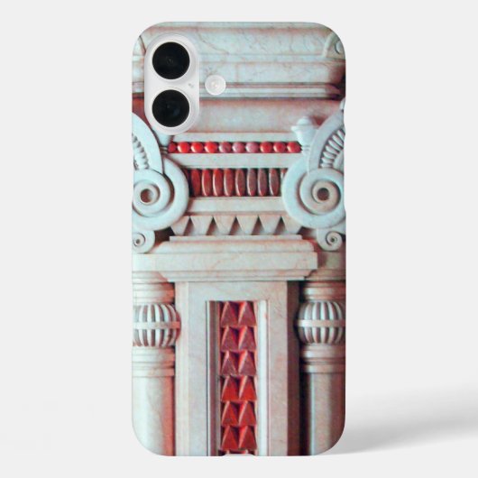 ELEGANT ARTISTIC RED WHITE FANTASY DECOR Case-Mate iPhone HÜLLE (Rückseite)