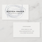 Elegant Artistic Scribble Visitenkarte (Vorne/Hinten)