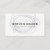 Elegant Artistic Scribble Visitenkarte (Vorderseite)