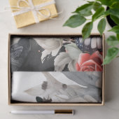 Elegant Asian Girl Raven Butterfly Decoupage Seidenpapier (Geschenk)