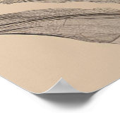 Elegant Asian Woman – Botanical Minimalist Line Ar Poster (Ecke)