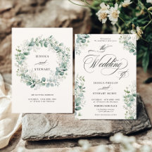 Elegant Atem Eukalyptus Greenerity Script Wedding