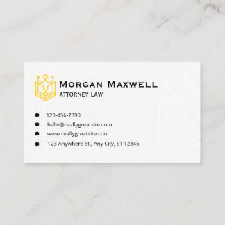 Elegant Attorney Business Card | Lawyer & Legal Visitenkarte
