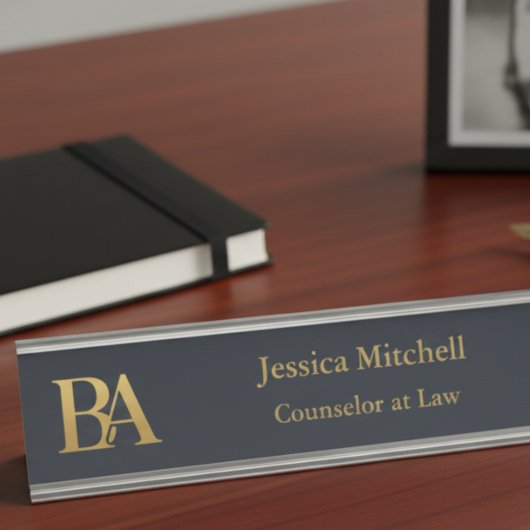 Elegant Attorney Desk Name Plate Schreibtischnamensplakette