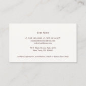 Elegant Attorney Plaque Style Light Blue Visitenkarte (Rückseite)