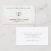Elegant Attorney White Wood Business Card Visitenkarte (Vorne/Hinten)