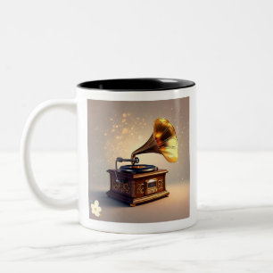"Elegant Audio Past" Zweifarbige Tasse