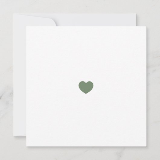 Elegant auf der letzten Dusty Sage Green Save the  Einladung (Rückseite)