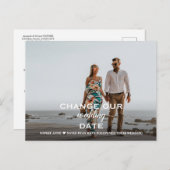 Elegant aufgeschobene Hochzeiten ändern das Date-F Postkarte (Vorne/Hinten)