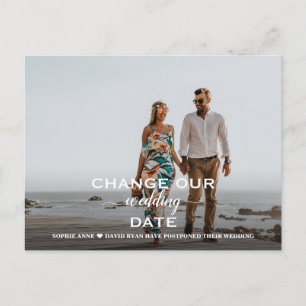 Elegant aufgeschobene Hochzeiten ändern das Date-F Postkarte