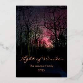 Elegant Aurora Christmas - Night of Wonder Folien Feiertagskarte