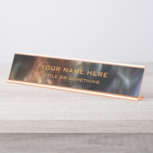 Elegant Aurora Schreibtischnamensplakette (Vorderseite )