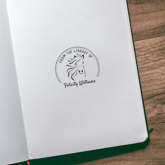 Elegant aus der Bibliothek des Pferdes Gummistempel