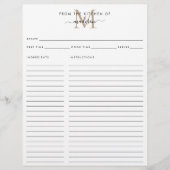 Elegant aus der Küche der Gold Monogram Rezept (Vorderseite)