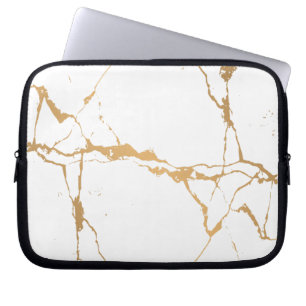 Elegant aus weißem Marmor Laptopschutzhülle