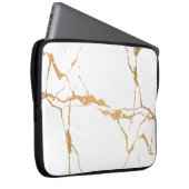 Elegant aus weißem Marmor Laptopschutzhülle (Vorne Rechts)