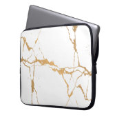 Elegant aus weißem Marmor Laptopschutzhülle (Vorderseite Links)