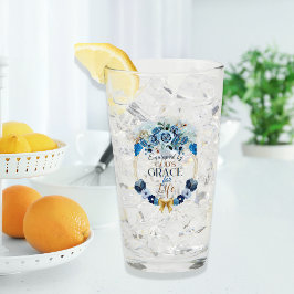 Elegant ausgestattet mit Gottes Grace Blue Gold Fl Glas