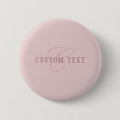 Elegant aussehendes Monogramm | Roségold Button (Vorderseite)