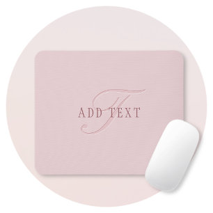 Elegant aussehendes Monogramm Roségold Mousepad