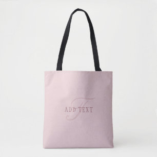 Elegant aussehendes Monogramm   Roségold Tasche