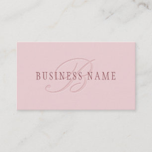 Elegant aussehendes Monogramm Roségold Visitenkarte