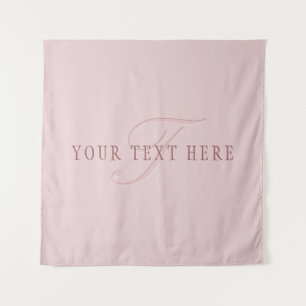 Elegant aussehendes Monogramm Roségold Wandteppich
