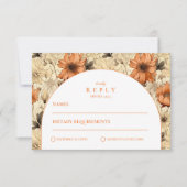 Elegant Autumn Botanical Wedding RSVP Karte (Vorderseite)