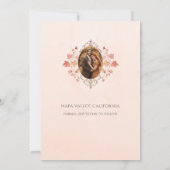 Elegant Autumn Engagement Announcement Save Date Save The Date (Rückseite)