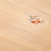 Elegant Autumn Fall In Love Bridal Shower Acryleinladungen (Ablage )