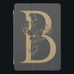 Elegant B Boho Floral Monogram Initial Gray Gold iPad Pro Cover<br><div class="desc">Elegant B Boho Floral Monogram Initial Gray Gold 

*Jeder Buchstabe hat seine eigene Liste. Wenn Ihr Brief noch nicht verfügbar ist,  schreiben Sie mir bitte und ich werde ihn an die Spitze der Liste verschieben.</div>