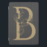 Elegant B Boho Floral Monogram Initial Gray Gold iPad Pro Cover<br><div class="desc">Elegant B Boho Floral Monogram Initial Gray Gold 

*Jeder Buchstabe hat seine eigene Liste. Wenn Ihr Brief noch nicht verfügbar ist,  schreiben Sie mir bitte und ich werde ihn an die Spitze der Liste verschieben.</div>