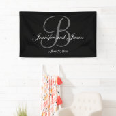Elegant B Monogram Wedding Banner (Insitu)