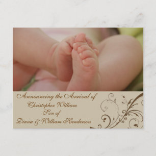 Elegant Baby Announcement Ankündigung