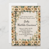 Elegant Baby announcement invitation Einladung (Vorne/Hinten)