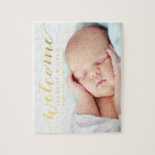 Elegant Baby Birth Announcement Puzzle (Vertikal)