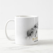 Elegant Baby Birth Stats Ankündigung Foto Kaffeetasse (Links)