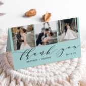 Elegant Baby Blue 3 Foto Collage Vielen Dank