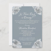 Elegant Baby Blue Anreise Einladung (Vorderseite)