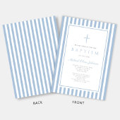 Elegant Baby Blue Boy Baptism Einladung