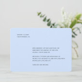 Elegant Baby Blue Boy Birth Ankündigung (Stehend Vorderseite)