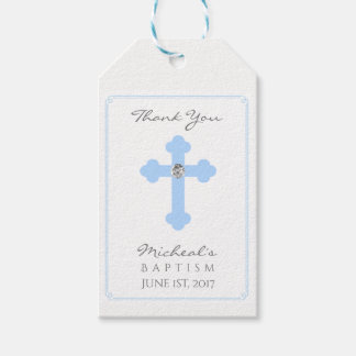 Elegant Baby Blue Cross Taufen/Christening Boy Geschenkanhänger