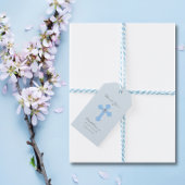 Elegant Baby Blue Cross Taufen/Christening Boy Geschenkanhänger