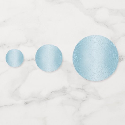 Elegant Baby Blue Glitzer Confetti Konfetti (Vorderseiten)