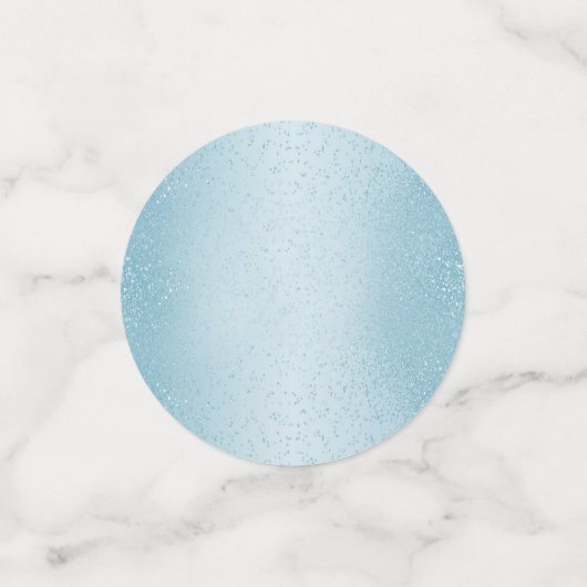 Elegant Baby Blue Glitzer Confetti Konfetti (Klein Vorderseite)