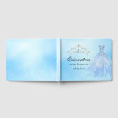 Elegant Baby Blue Quinceanera Gästebuch (Voll)