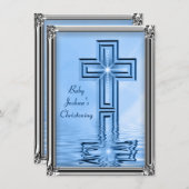 Elegant Baby Christening Einladungen (Vorne/Hinten)