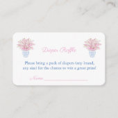 Elegant Baby Girl Duwer Ginger Jar Diaper Raffle Begleitkarte (Vorderseite)