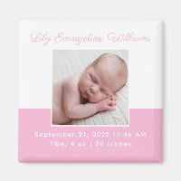 Elegant Baby Girl Foto Pink Geburtserklärung